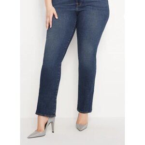 Good American Dark Wash Good Legs Blue Denim Jeans, Size 28 Plus, NWT!